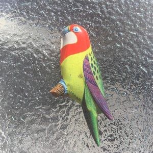 Vintage colorful parrot pin
